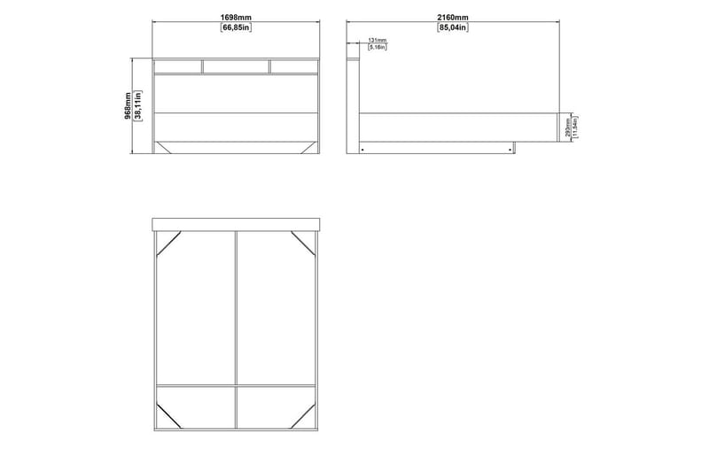 Sumita Sengestel 160x200 cm - Natur/Hvid - Møbler - Senge - Sengeramme & sengestel