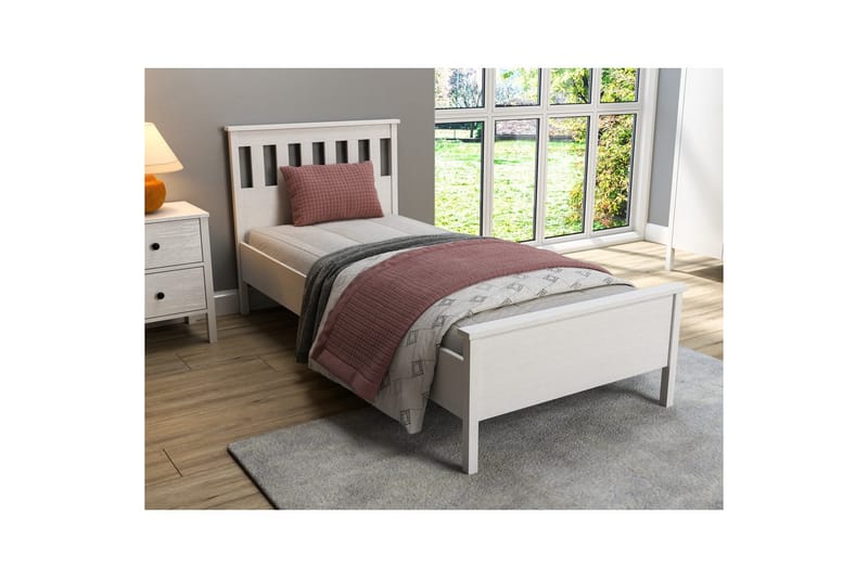 Sylven Sengeramme 90x190 cm - Natur/Hvid - Møbler - Senge - Sengeramme & sengestel