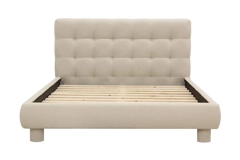 Teddy Komplet Sengesæt Sengeramme med Madras 120x200 cm - Beige - Møbler - Senge - Komplet sengepakke