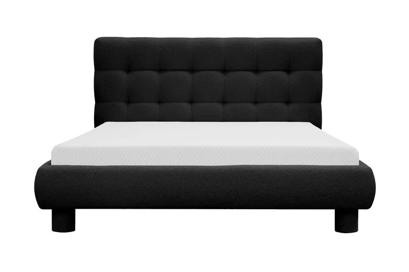 Teddy Komplet Sengesæt Sengeramme med Madras 120x200 cm, Sort