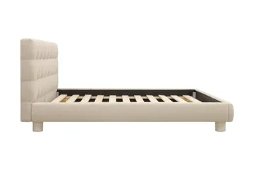 Teddy Komplet Sengesæt Sengeramme med Madras 160x200 cm - Beige - Møbler - Senge - Komplet sengepakke