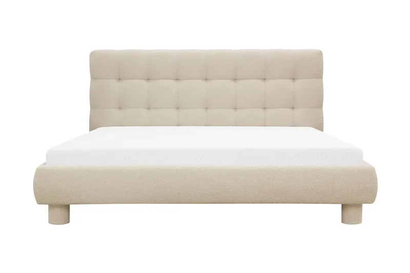 Teddy Komplet Sengesæt Sengeramme med Madras 160x200 cm, Beige