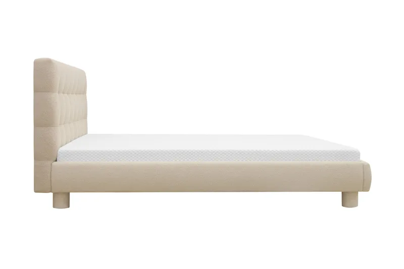 Teddy Komplet Sengesæt Sengeramme med Madras 160x200 cm - Beige - Møbler - Senge - Komplet sengepakke