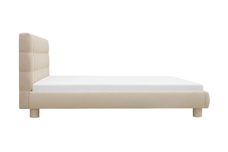 Teddy Komplet Sengesæt Sengeramme med Madras 160x200 cm - Beige - Møbler - Senge - Komplet sengepakke