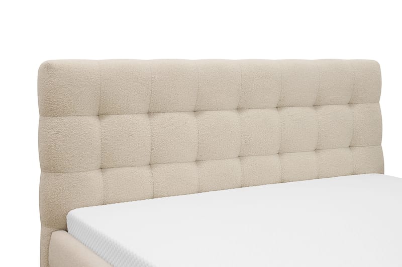 Teddy Komplet Sengesæt Sengeramme med Madras 160x200 cm - Beige - Møbler - Senge - Komplet sengepakke