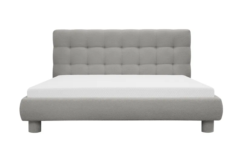 Teddy Komplet Sengesæt Sengeramme med Madras 160x200 cm - Grå - Møbler - Senge - Komplet sengepakke