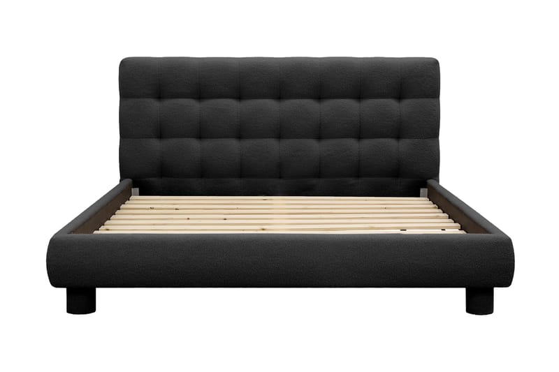 Teddy Komplet Sengesæt Sengeramme med Madras 160x200 cm - Sort - Møbler - Senge - Komplet sengepakke