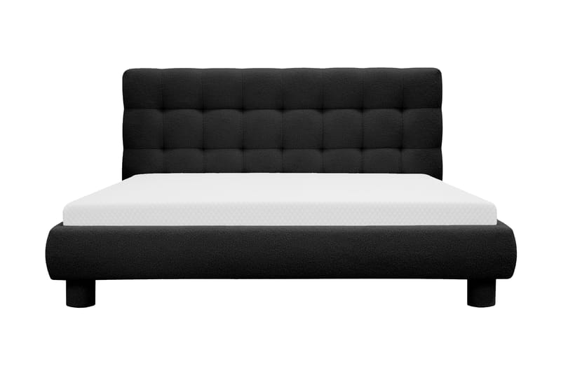 Teddy Komplet Sengesæt Sengeramme med Madras 160x200 cm, Sort