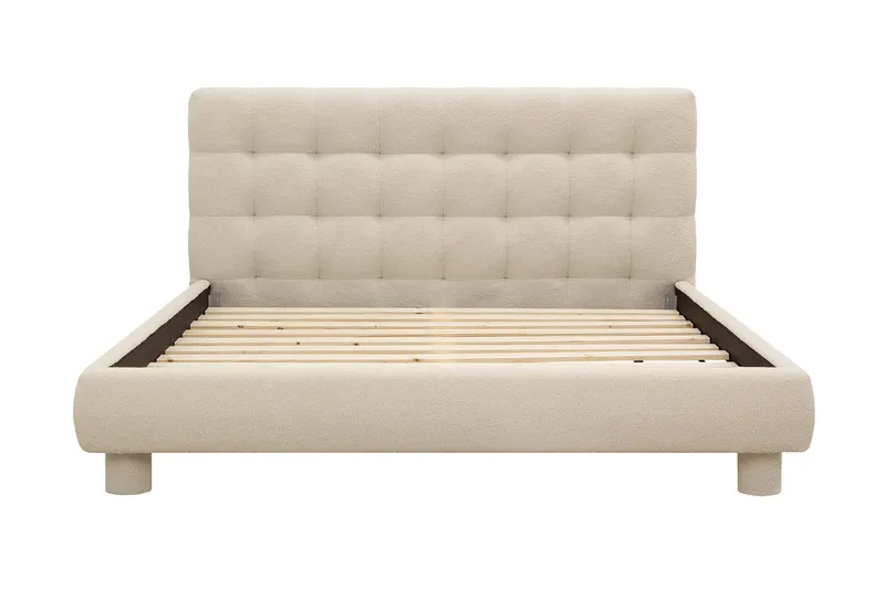 Teddy Komplet Sengesæt Sengeramme med Madras 180x200 cm - Beige - Møbler - Senge - Komplet sengepakke