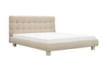 Teddy Komplet Sengesæt Sengeramme med Madras 180x200 cm - Beige - Møbler - Senge - Komplet sengepakke