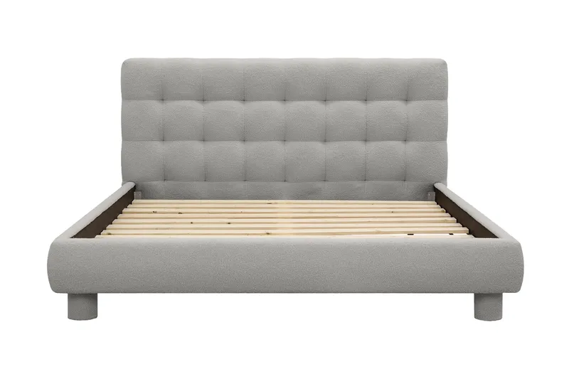 Teddy Komplet Sengesæt Sengeramme med Madras 180x200 cm - Grå - Møbler - Senge - Komplet sengepakke