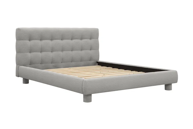 Teddy Komplet Sengesæt Sengeramme med Madras 180x200 cm - Grå - Møbler - Senge - Komplet sengepakke