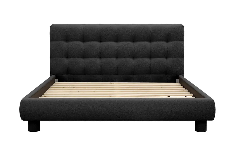 Teddy Komplet Sengesæt Sengeramme med Madras 180x200 cm - Sort - Møbler - Senge - Komplet sengepakke