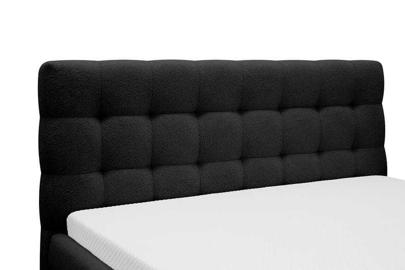 Teddy Komplet Sengesæt Sengeramme med Madras 180x200 cm - Sort - Møbler - Senge - Komplet sengepakke