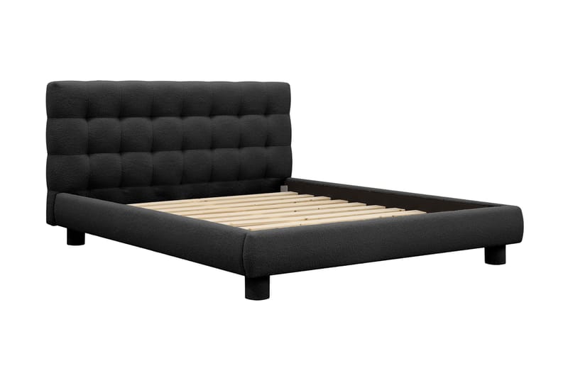 Teddy Komplet Sengesæt Sengeramme med Madras 180x200 cm - Sort - Møbler - Senge - Komplet sengepakke