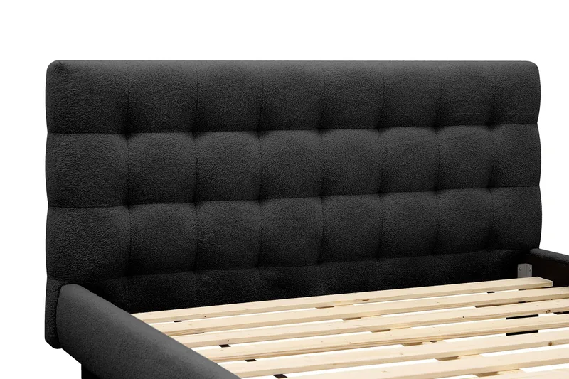 Teddy Komplet Sengesæt Sengeramme med Madras 180x200 cm - Sort - Møbler - Senge - Komplet sengepakke