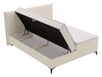 Thoros Komplet Sengepakke 140x200 cm Kontinentalseng med Opbevaring - Beige - Møbler - Senge - Komplet sengepakke