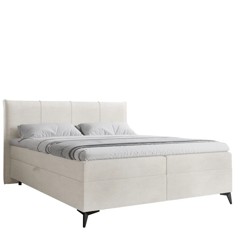 Thoros Komplet Sengepakke 140x200 cm Kontinentalseng med Opbevaring, Hvid