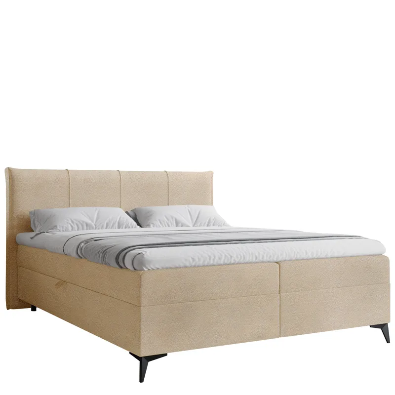 Thoros Komplet Sengepakke 140x200 cm Kontinentalseng med Opbevaring, Mørk beige