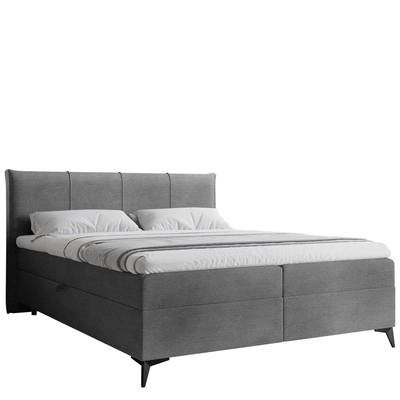 Thoros Komplet Sengepakke 140x200 cm Kontinentalseng med Opbevaring - Mørkegrå - Møbler - Senge - Komplet sengepakke