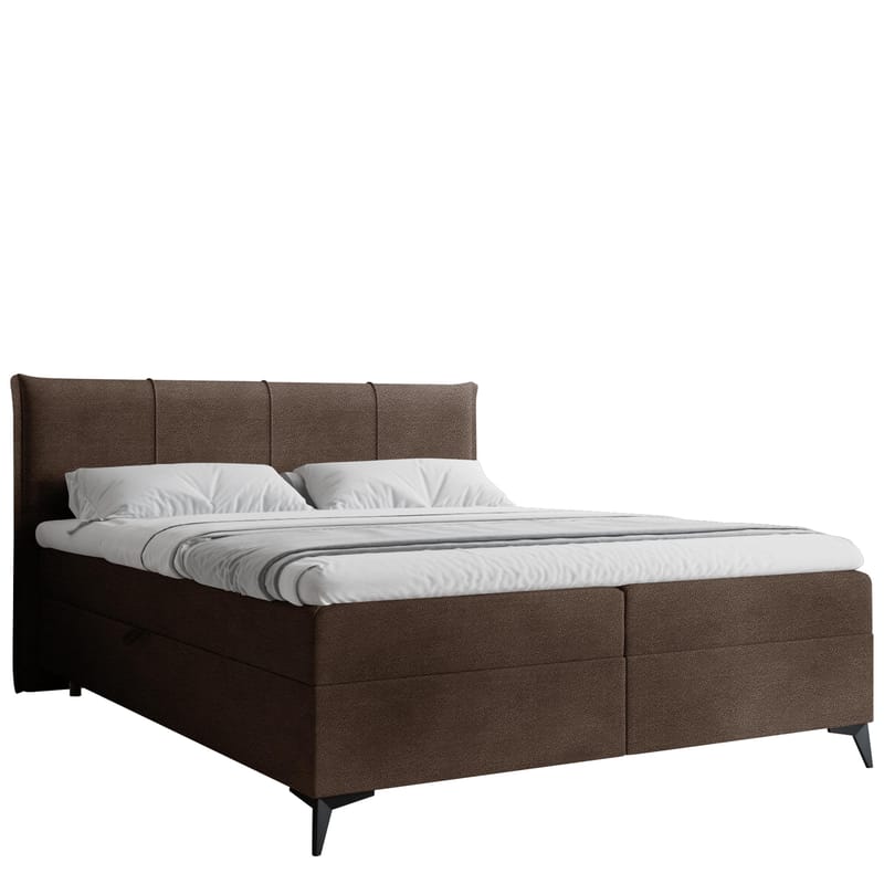 Thoros Komplet Sengepakke 160x200 cm Kontinentalseng med Opbevaring, Brun