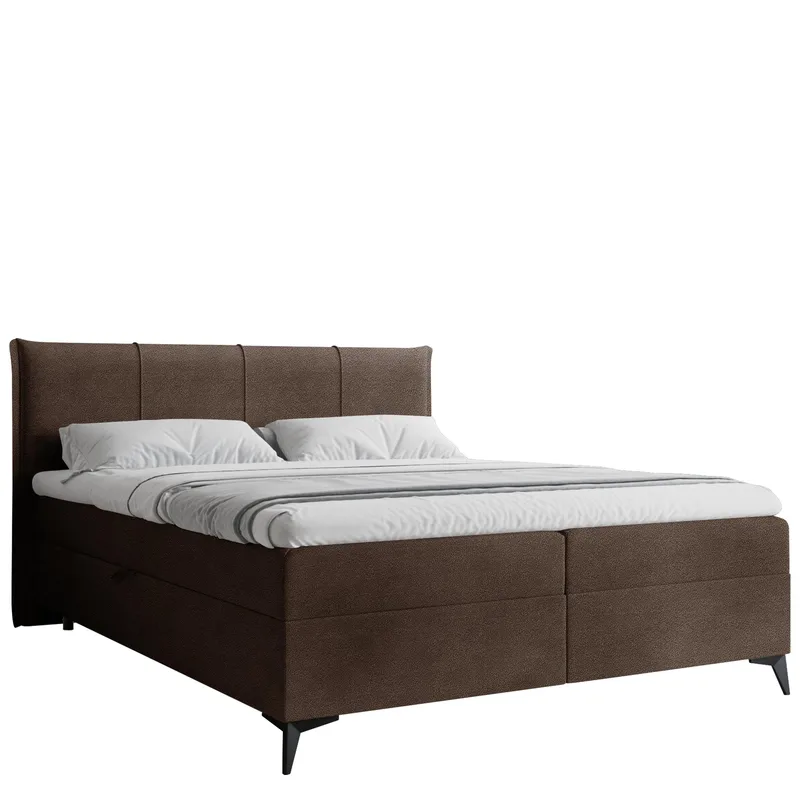 Thoros Komplet Sengepakke 160x200 cm Kontinentalseng med Opbevaring, Brun