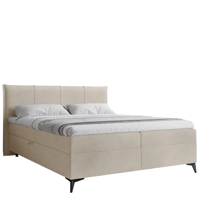 Thoros Komplet Sengepakke 180x200 cm Kontinentalseng med Opbevaring, Beige