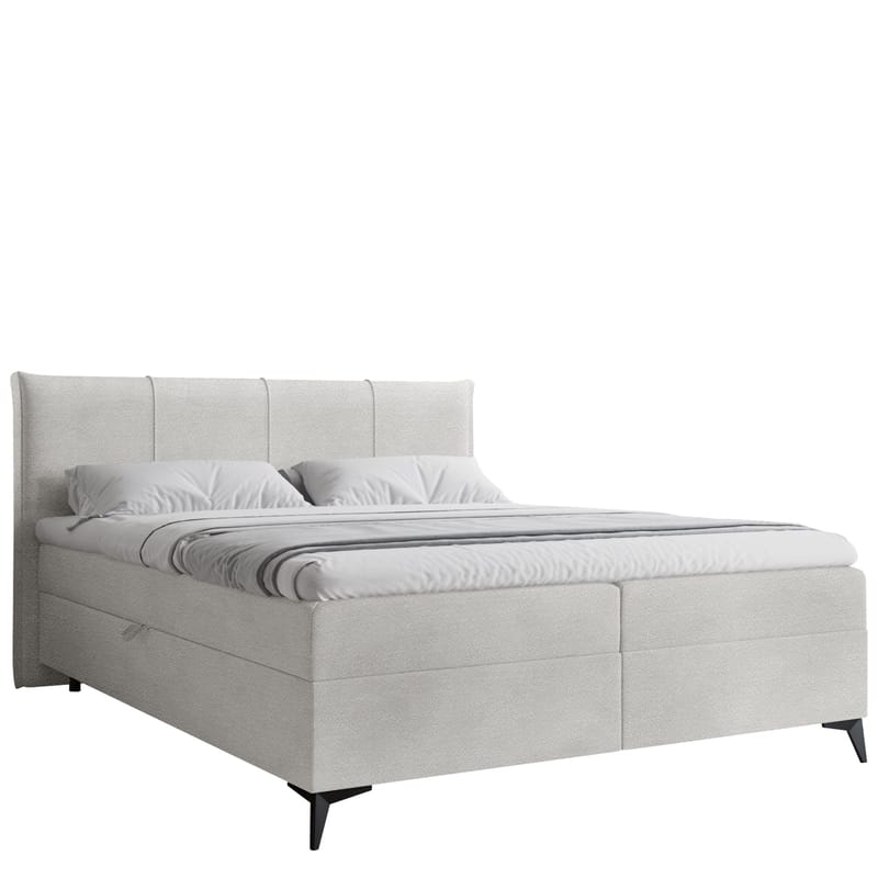 Thoros Komplet Sengepakke 180x200 cm Kontinentalseng med Opbevaring, Grå