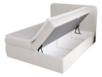 Thyrelis sengepakke kontinentalseng 140x200 cm med opbevaring og løftebund - Beige - Møbler - Senge - Kontinentalsenge