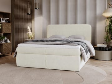 Thyrelis sengepakke kontinentalseng 180x200 cm med opbevaring og løftebund - Beige - Møbler - Senge - Kontinentalsenge