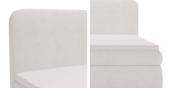Thyrelis sengepakke kontinentalseng 180x200 cm med opbevaring og løftebund - Beige - Møbler - Senge - Kontinentalsenge