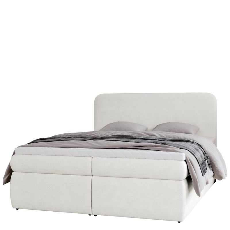Thyrelis sengepakke kontinentalseng 180x200 cm med opbevaring og løftebund, Hvid