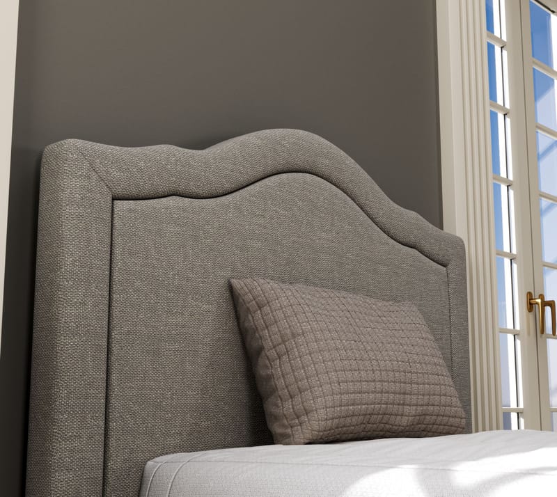 Tolina sengeramme 100x200 cm - Creme, eg, grå - Møbler - Senge - Sengeramme & sengestel