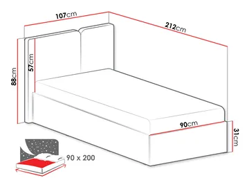 Travic Sengeramme 90x200 cm - Møbler - Senge - Sengeramme & sengestel