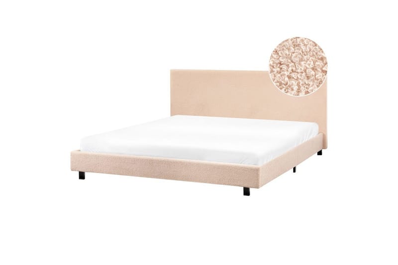 Vandseng Albi - Beige, sort/Bouclé, 180x200 cm - Møbler - Senge - Vandseng