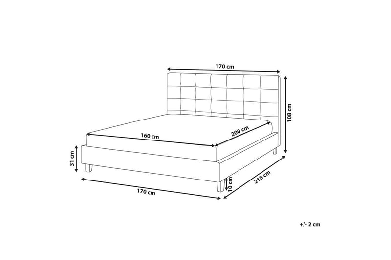 Vandseng La Rochelle - Lysegrå, 160x200 cm - Møbler - Senge - Vandseng