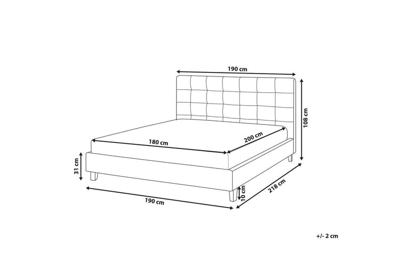 Vandseng La Rochelle - Mørkegrå, 180x200 cm - Møbler - Senge - Vandseng