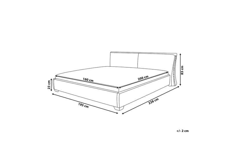 Paris Waterbed 160 | 200 cm - Grå - Vandseng