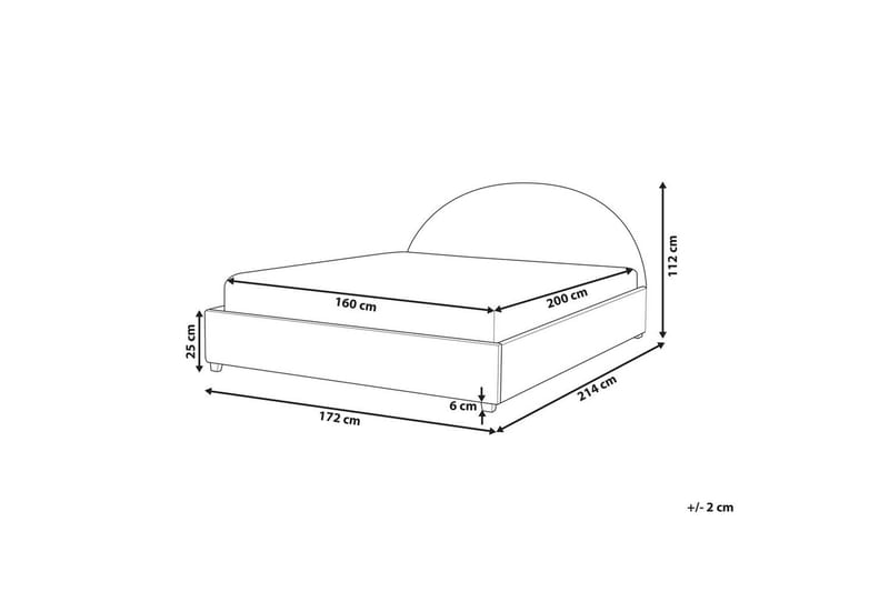 Vandseng Vaucluse - Hvid Polyester, 160x200 cm - Møbler - Senge - Vandseng
