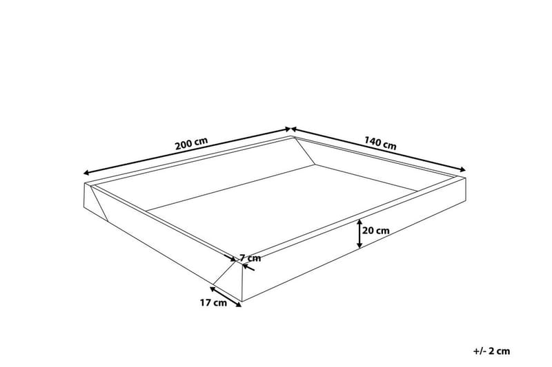 Wave skumramme til vandseng 140 | 200 cm - Sort - Vandseng