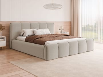 Varlinor Sengeramme 140x200 cm med Opbevaring - Beige - Møbler - Senge - Sengeramme & sengestel