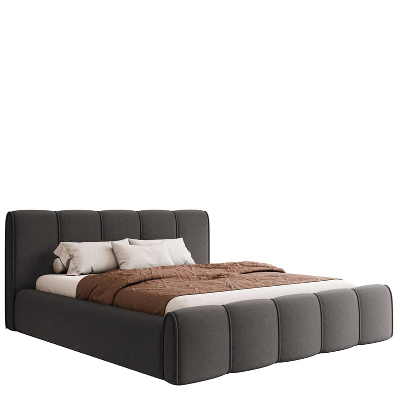 Varlinor Sengeramme 140x200 cm med Opbevaring - Grå - Møbler - Senge - Sengeramme & sengestel