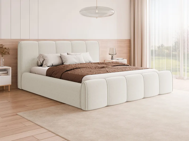 Varlinor Sengeramme 140x200 cm med Opbevaring - Hvid - Møbler - Senge - Sengeramme & sengestel