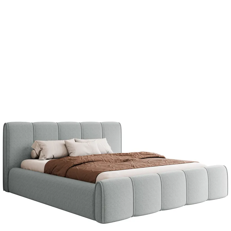 Varlinor Sengeramme 140x200 cm med Opbevaring - Lysegrå - Møbler - Senge - Sengeramme & sengestel