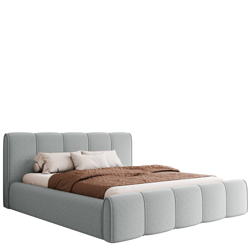 Varlinor Sengeramme 200x200 cm med Opbevaring, Lysegrå