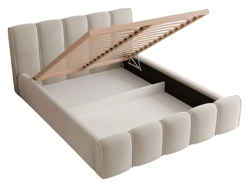 Varlinor Sengeramme 200x200 cm med Opbevaring - Rosa - Møbler - Senge - Sengeramme & sengestel