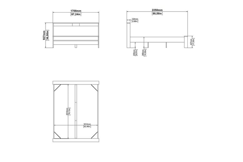 Varun Sengestel 160x200 cm - Hvid/Natur - Møbler - Senge - Sengeramme & sengestel