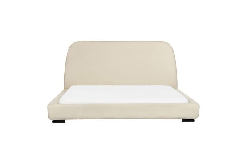 Vattensäng Beliani Roisel Bouclé, 160x200 cm Beige||Black 160x200 VALUE_MISSING_2 - Møbler - Senge - Vandseng