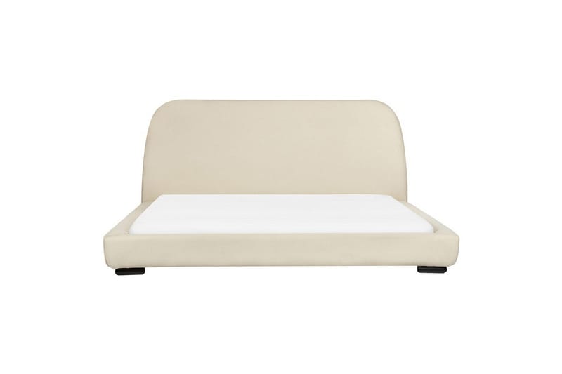 Vattensäng Beliani Roisel Bouclé, 160x200 cm Beige||Black 180x200 VALUE_MISSING_3 - Møbler - Senge - Vandseng