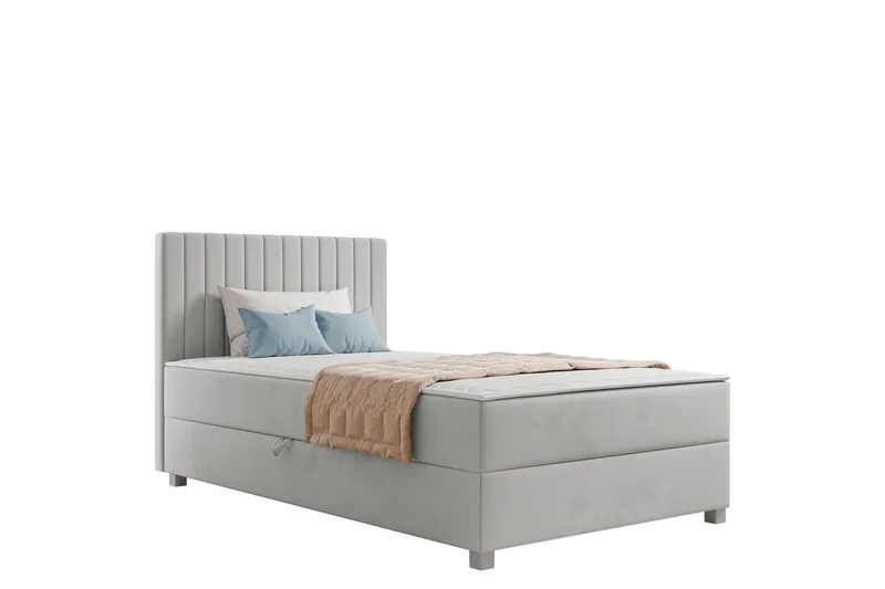 Veyran Sengepakke Kontinentalseng med Opbevaring 120x200 cm, Grå